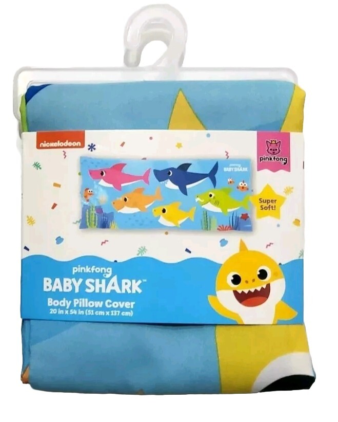New Nickelodeon Baby Shark Body Pillow Case Soft Fabric 20