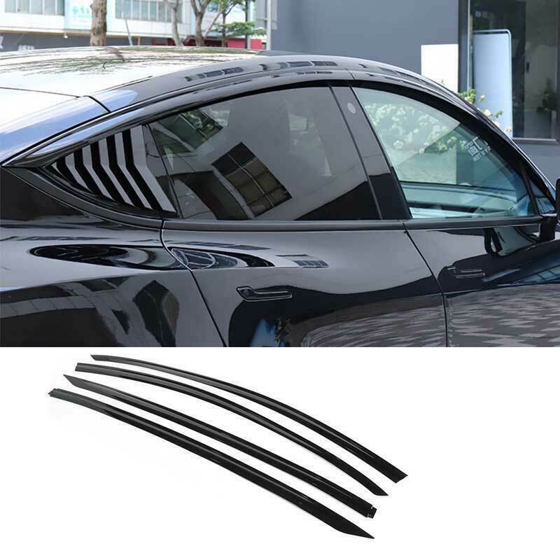 For Tesla Y 2020-2024 Black Car Window Visor Deflectors Sun/Rain Shield Guard