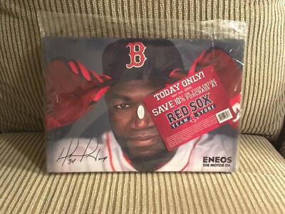 2016 May 24th David Ortiz Canvas Picture Frame Eneos Motor Oil Measure 12 x 8.25