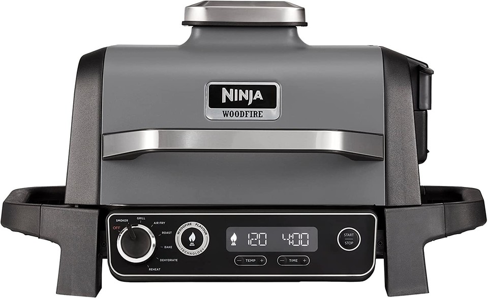 Ninja OG701UK Woodfire Electric BBQ Grill Smoker (Dirty/Dented/Missing