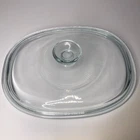 Pyrex F12C Oval Clear Glass Cover Lid Fits Corning Ware Oval French White F12B