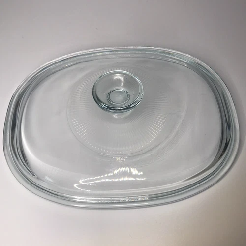 Pyrex F12C Oval Clear Glass Cover Lid Fits Corning Ware Oval French White F12B