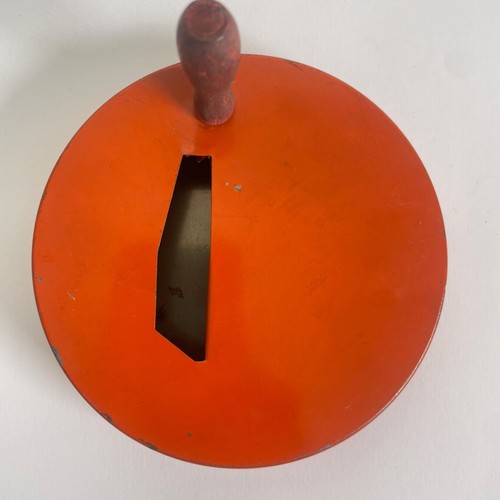 T. Cohn Round Ratchet Art Deco Witch 4" Halloween Noisemaker Tin Litho Goblins - Picture 6 of 13