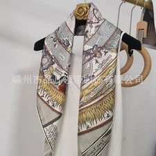 New Woman Boutique 18 Momme Pure Silk Two Face Printed Scarf Square Shawl 35''