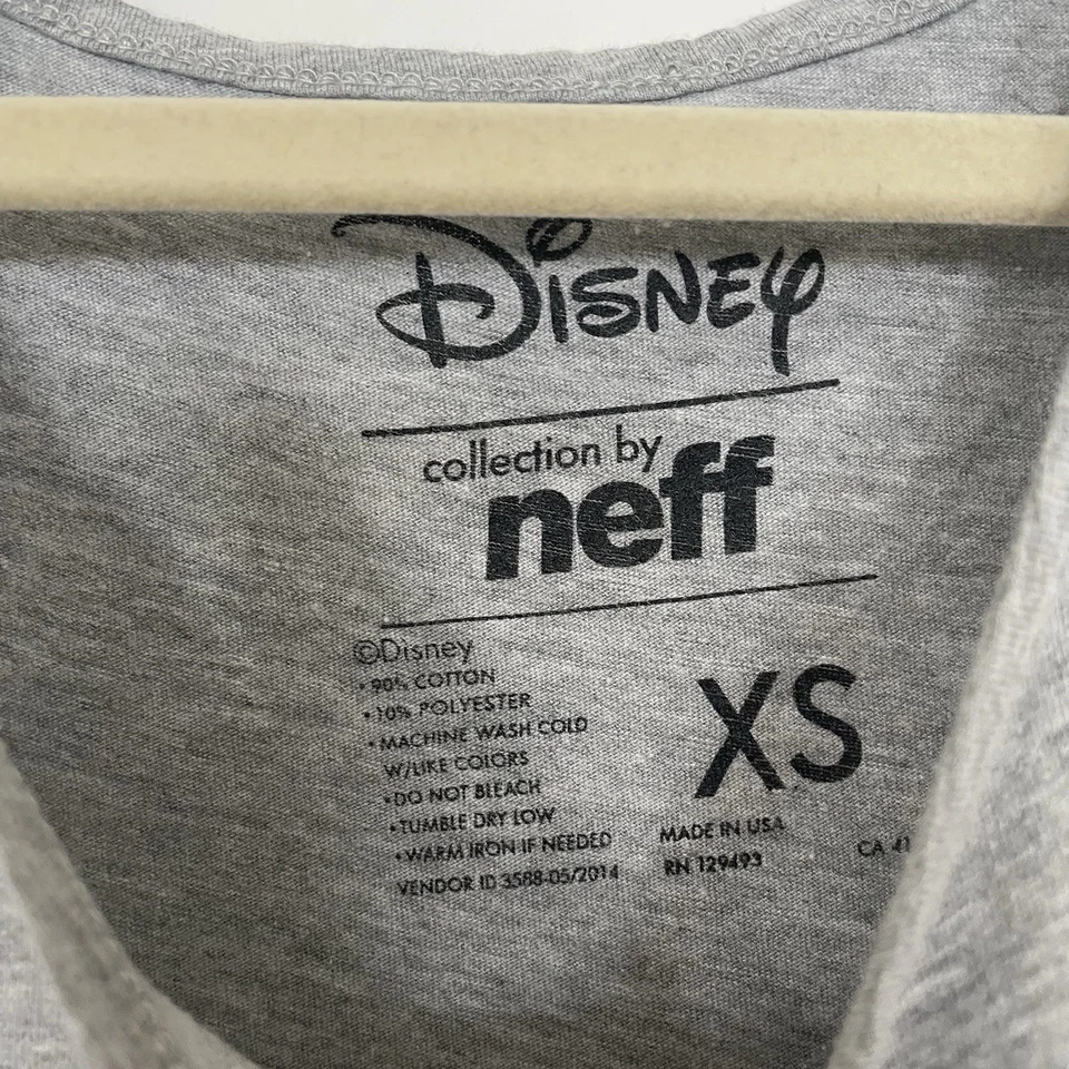 Disney X Neff Woman XS Gray Tank Top Floral Pink Minnie Mouse Vacation Feminine - Image 3 of 4