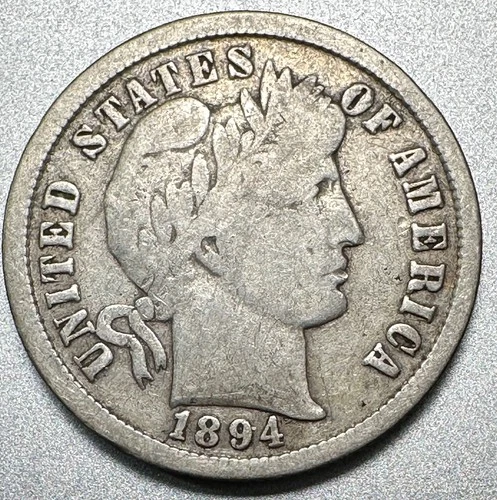 1894  BARBER DIME   VG/FINE   #1398
