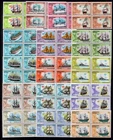 Christmas Island 1972 Ships Complete Set Blocks of 4 MNH #39-54