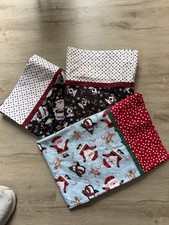 Holiday Pillowcases Lot 3 20x30   Snowman Santa