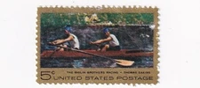 STAMP US SCOTT 1335 "The Biglin Brothers Boat Racing" 5 CENT 1967 USED - E
