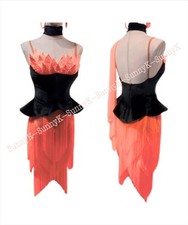 jz Handmade Women Samba Ballroom Swing Salsa Rumba Latin Dance Dress RHYTHM