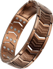 Copper Bracelet for Men,3X Magnetic,3800 Gauss,99.99 Pure Copper Magnetic
