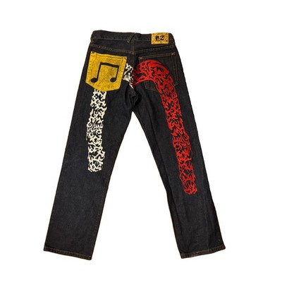 Vintage Evisu Genes Jeans Japanese Denim Size 31 Rare Hip Hop Rap Streetwear