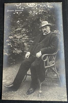 vtg postcard RPPC Johann Svendsen composer Breitkopf & Hartel