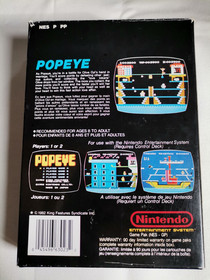 Jeu Nintendo Nes Popeye / Konami / PAL FAH / Original Complet