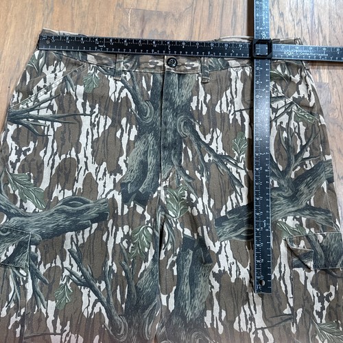 Vintage Liberty Pants Mens L Mossy Oak Treestand Camo Cargo Pockets Hunting 90s - Picture 4 of 13
