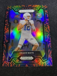 2024 Panini Prizm Draft Picks Drake Maye Snake Skin Prizm SSP Case Hit
