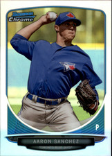 2013 Bowman Chrome Draft Top Prospects Refractor #TP44 Aaron Sanchez Blue Jays