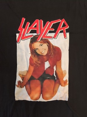 Slayer Britney Spears Cotton Black Unisex T-shirt XL 47'' Chest Funny Fun Joke