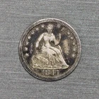 1847 Seated Liberty Half Dime 90% Silver USA Coin