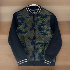 Wonder Nation Boys XL 14-16 Quilted Camo Bomber Jacket Zip Fleece Lined