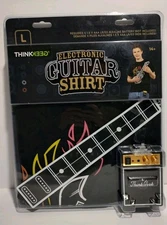 Thinkgeek Electronic Guitar Shirt Size Large with Amplifier Playable