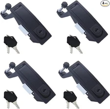 4PCS Compression Latch Replacement Flush Lever Latch Lock for Marine Car Black