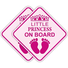 Little Princess on Board Car Decal Baby On Board Sign Baby Girl Size 6" Inche...