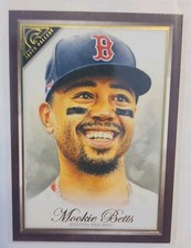 2019 Topps Gallery - Mookie Betts #117 Canvas Wood