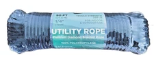 TECEUM All Purpose Utility Rope 90 FT 1/4" 250 LB Tensile Strength Black Premium