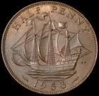 Photo of a 1953 Elizabeth II Half Penny from an eBay listing that sold on Apr 21, 2026
