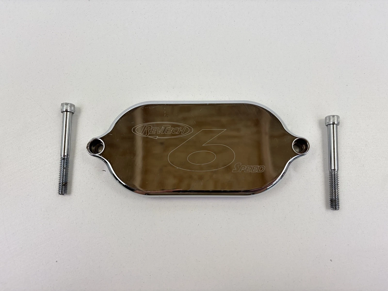 RevTech 6 Speed Chrome Transmission End Cover w/ Hardware Harley