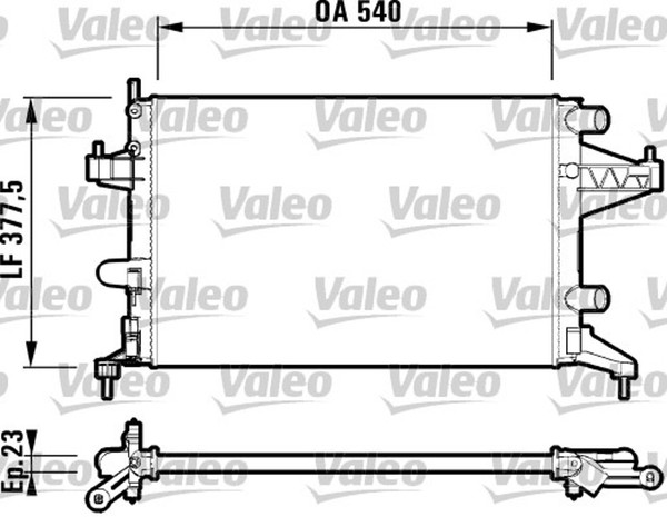 MotorküHler WasserküHler Valeo 732825 FüR Opel Tigra Corsa X01 X04 Combo Twintop-image