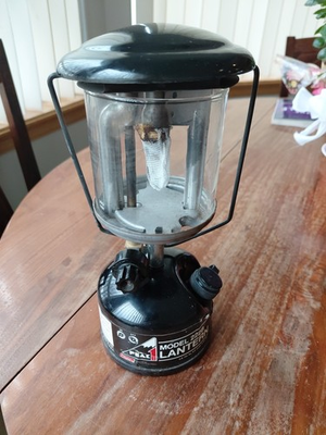#ad Vintage Coleman Peak 1 Lantern Model 222B Black USA made $74.95