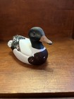 Vintage Small Hand Painted 5” Mallard Ceramic Duck Figurine - paint chipping — photo 8