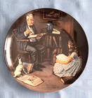 Set 7 Vintage Norman Rockwell Collectible Plates Edwin Knowles Grandma Grandpa — photo 8