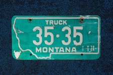 1974 Montana Truck License Plate # 35 - 35