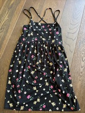 Old Navy Womens M NWOT Floral Black Stretchy Strap Sundress Summer