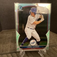 2023 Bowman Logan Wagner Chrome 1st Lunar Glow Refractor Dodgers