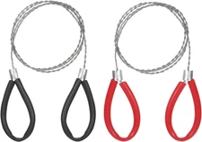 Stainless Steel Cable Saw 2 Pcs Metal Wire Saw Hand Pocket String 27.56 Inch Eme