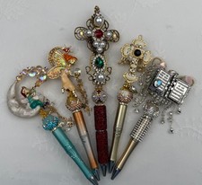 Custom beaded pens. Bling Cross Gift. Basket filler. Journal. Collect.