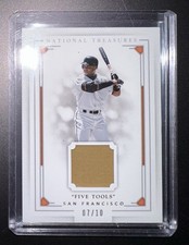 2016 Panini National Treasures Barry Bonds Game-Used Material Jersey #07/10