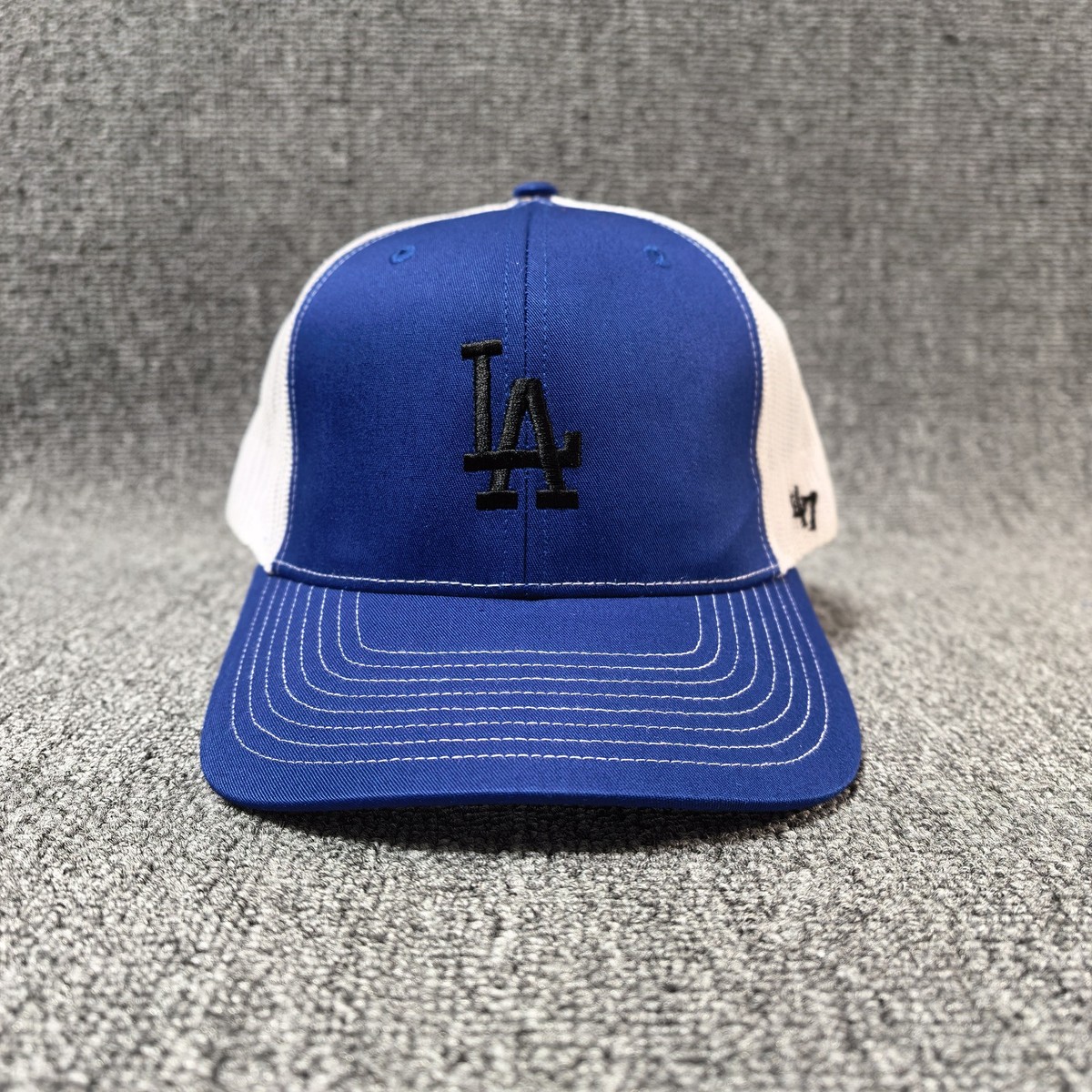 47 Brand Los Angeles Dodgers Trucker Hat Blue White Snapback Cap