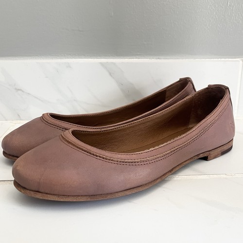 Frye Carson Ballet Flats Shoes Mauve Pink Leather Size 6.5 B NEW