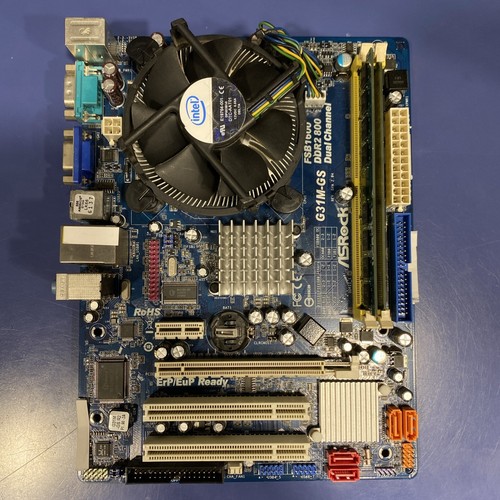 Scheda Madre Asrock G31M-GS + Cpu Intel E2160 + Memoria Ram 2gb ddr2