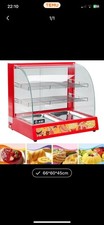 Food Warmer Cabinet Warmer Display Case 2 Tiers Pizza Commercial Hot Food Warmer