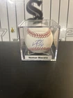 Nomar Mazara Signed Autograph Official ROMLB Baseball with Display Case