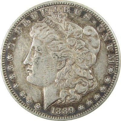 1889 Barwing Morgan Silver $1 XF EF Extremely Fine Details SKU:I25343