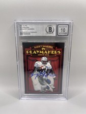 Barry Sanders Signed 2021 Donruss Elite Playmakers Case Hit SSP Beckett 10 Auto