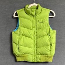 Vintage Gap Vest XS Lime Green Turquoise Down Puffer Quilted Gilet y2k Gorp
