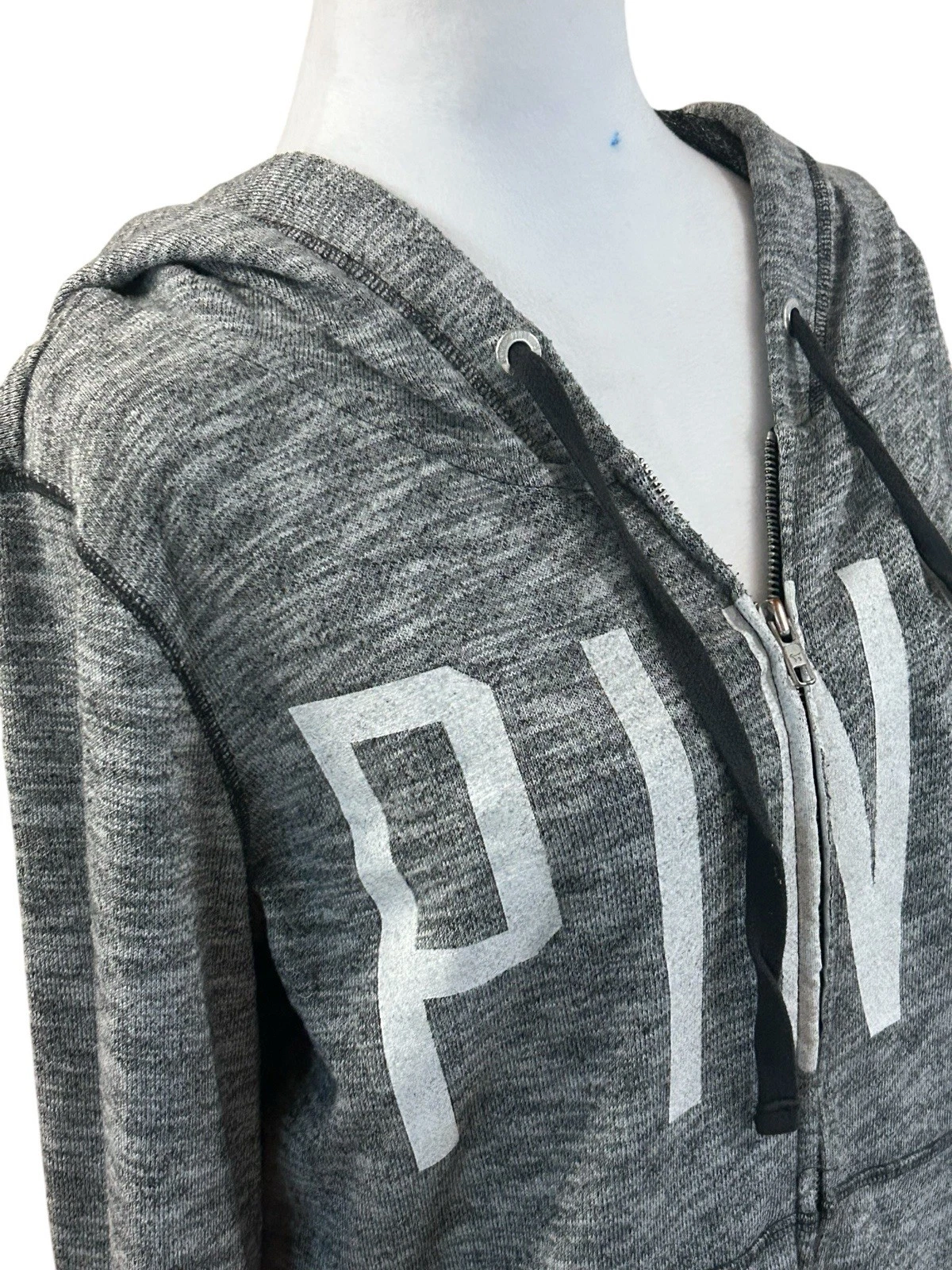 UNDERCOVER Felpa con cappuccio e zip davanti Pink By Victoria Secret taglia M